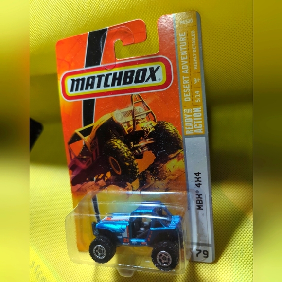 ➡Matchbox Desert Adventure Ready For Action MBX 4x4 Blue #79 Highly Detailed New - Picture 2 of 10